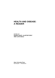 health and disease: a reader - McGraw