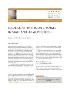 legal constraints on changes in state and local pensions