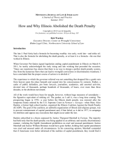 How and Why Illinois Abolished the Death Penalty
