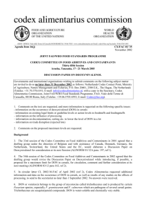 Agenda Item 16(j) CX/FAC 03/`35 November 2002 JOINT FAO/WHO