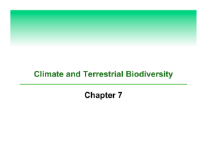 Climate and Terrestrial Biodiversity Chapter 7