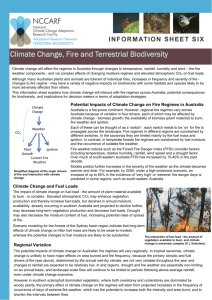 Fire and climate change - Terrestrial Biodiversity Adaptation