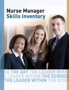 Nurse Manager Skills Inventory