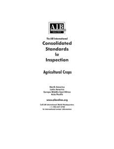 Consolidated Standards for Inspection Agricultural Crops