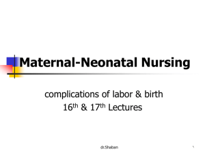 Maternal-Neonatal nursing