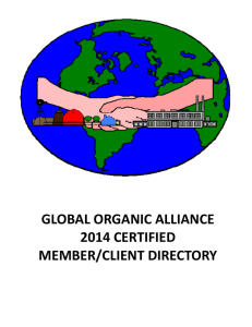 - Global Organic Alliance, Inc.