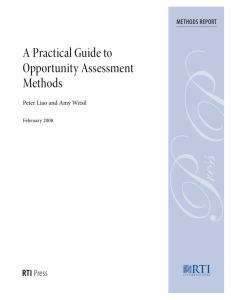 A Practical Guide to Opportunity Assessment