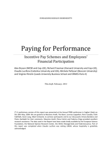 Paying for Performance - CEP
