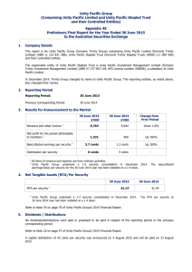 Unity Pacific Group Appendix 4E and 2015 Financial Report