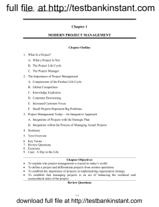 Sample of Solution Manual for Project
