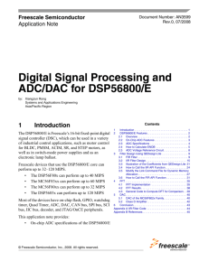 Digital Signal Processing and ADC/DAC for DSP56F800/E