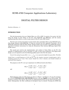 Digital Filter Design Lab  - Rensselaer Polytechnic Institute
