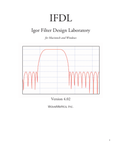 Igor Filter Design Laboratory - Updates and Installers
