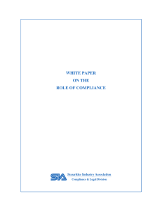 white paper on the role of compliance