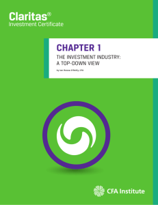 Chapter 1: The Investment Industry