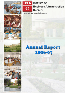 Annual Report 2006 - 07 - Institute of Business Administration