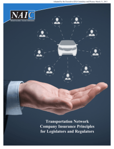 Transportation Network Company Insurance Principles for