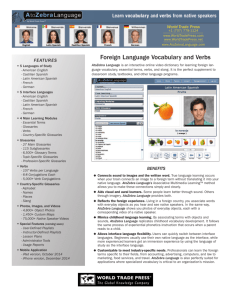 Foreign Language Vocabulary and Verbs