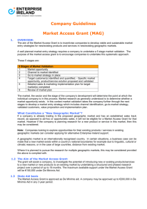 Company Guidelines Market Access Grant (MAG)