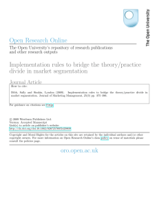 Open Research Online Implementation rules to bridge the theory