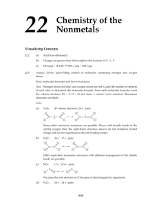 22 Chemistry of the Nonmetals