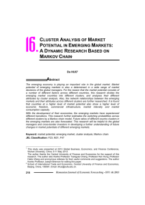 cluster analysis of market potential in emerging markets