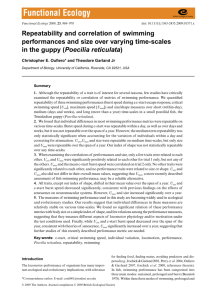 Poecilia reticulata - Department of Biology