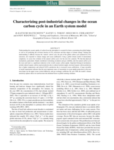 Characterizing post‐industrial changes in the ocean carbon cycle in