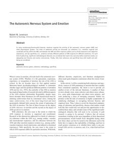 The Autonomic Nervous System and Emotion