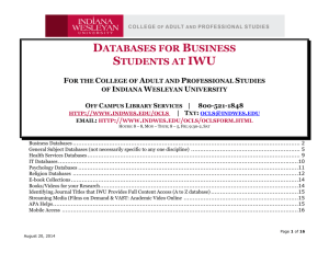 Business Databases Handout - OCLS
