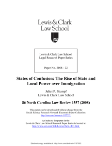 The Rise of State and Local Power over Immigration