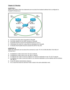 Chapter 6: IP Routing