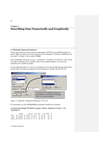 Describing Data Numerically and Graphically