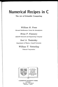 Statistical Description of Data (Numerical Recipes in C)