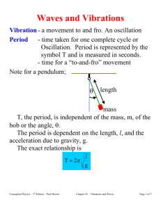 Waves and Vibrations Vibration