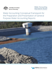 Water Accounting Conceptual Framework for the Preparation and