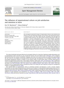 The influence of organizational culture on job satisfaction and