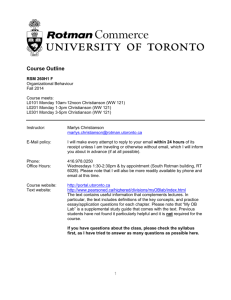 RSM 260H1F - University of Toronto