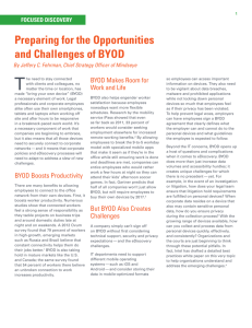 Preparing for the Opportunities and Challenges of BYOD