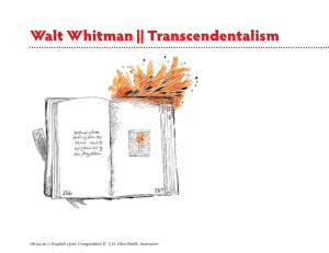 Walt Whitman || Transcendentalism