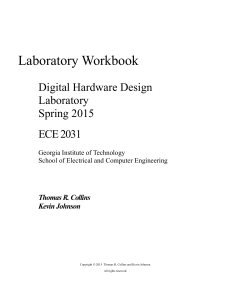 ECE2031 Workbook/Syllabus - Digital Design Laboratory