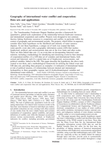 Geography of international water conflict and cooperation: Data sets