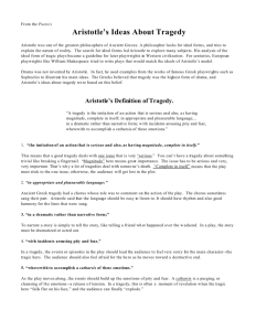 Aristotle's Ideas About Tragedy