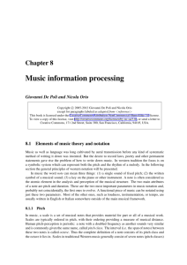 Music information processing - CSC