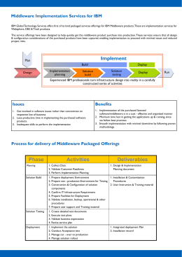 deliverables phase activities