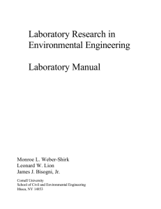 Laboratory Research in Environmental Engineering Laboratory