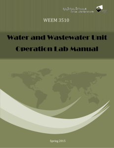 Water and Wastewater Unit Operation Lab Manual