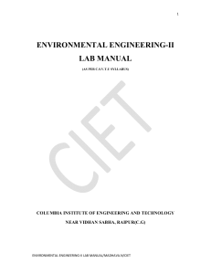 environmental engineering-ii lab manual