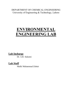 environmental engineering lab - University of Engineering and