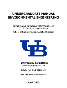 undergraduate manual environmental engineering